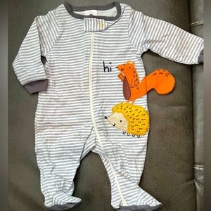 Striped footie pajamas